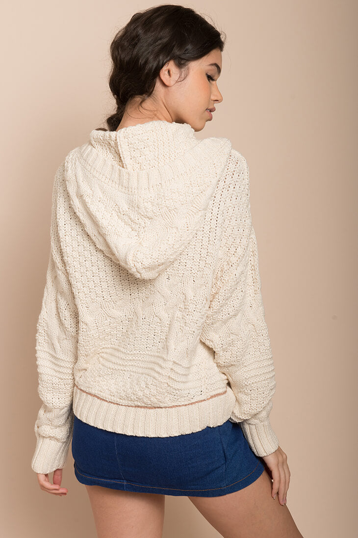 Willow Wool Knit Sweater Ivory by Selfie Leslie