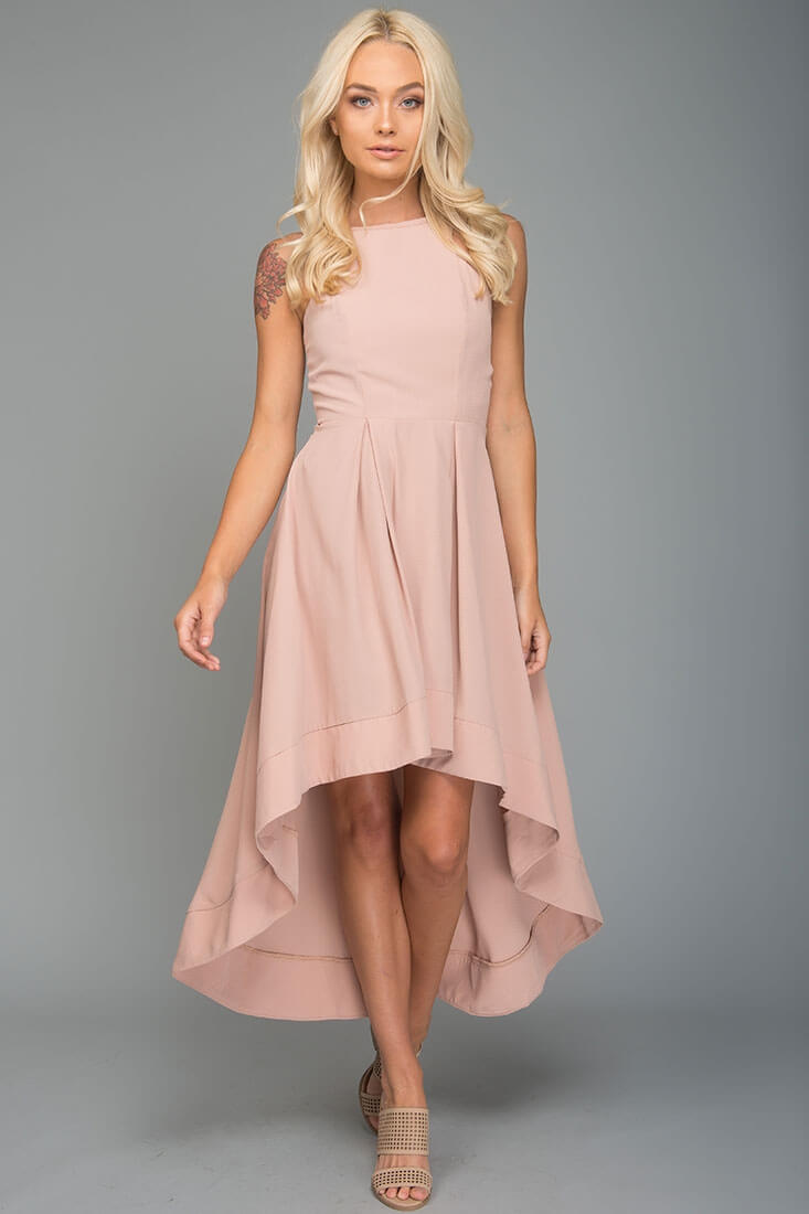 Eliana High-Low Party Dress Blush by Selfie Leslie