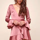 Khandi Peek-a-Boo Back Wrap Dress Midnight Rose