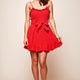 Mika Shirred Bust Swing Dress Red