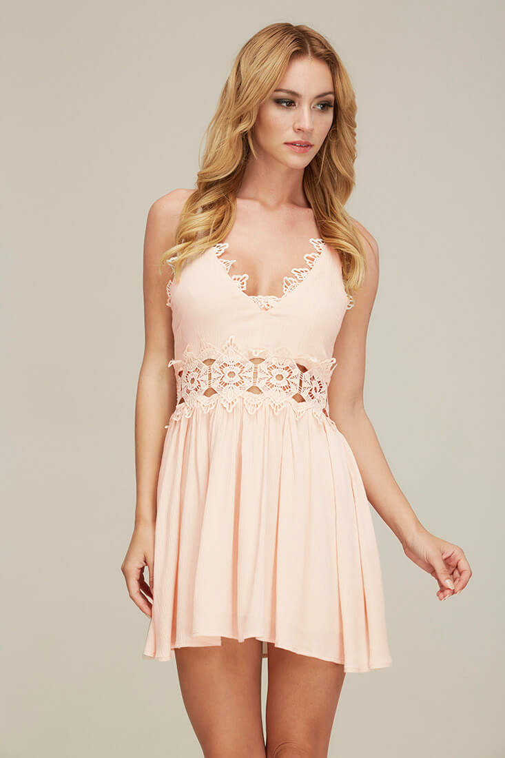 Dreamer Casual Mini Dress Pink by Selfie Leslie